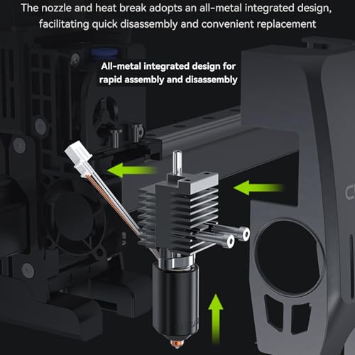 Creality K2 Plus Ceramic Heating Block Kit, 3D Printer 350℃ High Temperature Resistance Heating Block Kit with Heat Sink and Quick Swap Nozzle for K2 Plus - style: K2 Plus