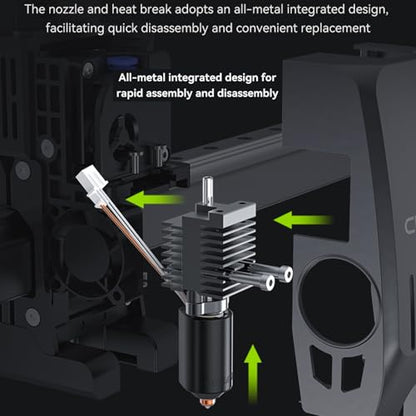 Creality K2 Plus Ceramic Heating Block Kit, 3D Printer 350℃ High Temperature Resistance Heating Block Kit with Heat Sink and Quick Swap Nozzle for K2 Plus - style: K2 Plus