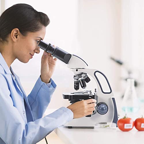 SWIFT SW380B 40X-2500X Magnification, Siedentopf Head, Research-Grade Binocular Compound Lab Microscope with Wide-Field 10X and 25X Eyepieces, Mechanical Stage, Ultra-Precise Focusing - style: SW380B