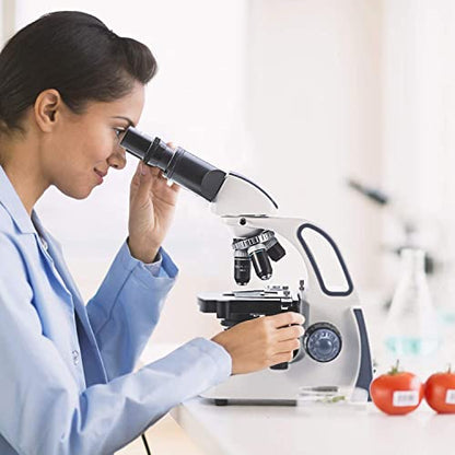 SWIFT SW380B 40X-2500X Magnification, Siedentopf Head, Research-Grade Binocular Compound Lab Microscope with Wide-Field 10X and 25X Eyepieces, Mechanical Stage, Ultra-Precise Focusing - style: SW380B