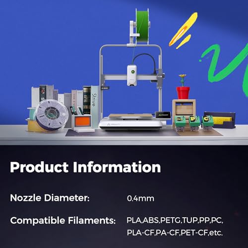 Creality Official Ender 3 V4 Nozzle, 0.4mm 1PCS Unicorn Quick-Swap 3D Printer Nozzle Kit, Copper Alloy and Hardened Steel Nozzle Suitable for Creality Ender 3 V4 3D Printer - style: Nozzle