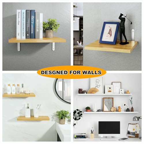 Alise 4mm Thick L Bracket for Shelves,6x4 Inch Shelf Bracket Brushed,4 Pcs - color: Brushed Nickel, size: 6x4 Inch (4mm-Thick)