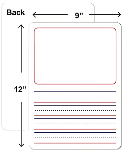 Scribbledo Story Lined Dry Erase Board 9x12 for Kids Writing Practice - style: Story Board 1 Pack