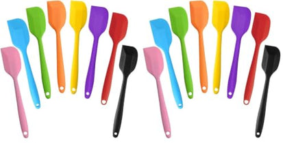 8 Pieces Silicone Spatulas, 11 inch Heat-Resistant Non-stick Spatulas with Stainless Steel Core for Cake Cream Cooking Gadget by COLOGO (11 inch) (Pack of 2) - size: 11 INCHES (Pack of 2)