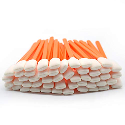  Wellgler's 5.11" Foam Cleaning swabs,lint Free Foam Swab,for Electronics, Cameras, Optical Lenses or Inkjet Printers,DTF Printhead Cleaning（50pcs） - color: orange 50