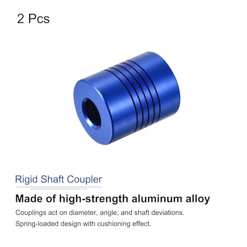 uxcell 2Pcs 10mm to 12mm Aluminum Alloy Shaft Coupling L30xD25 Flexible Coupler with Screws Beam for 3D Printer CNC Machine DIY Encoders and Motors Shaft,Blue - size: 10mm to 12mm