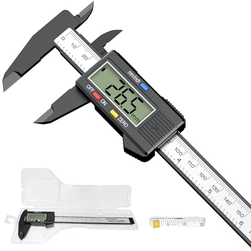 HDLNKAK Digital Caliper, 6 inch/150 mm Precision Caliper with LCD displays - color: Dark Black