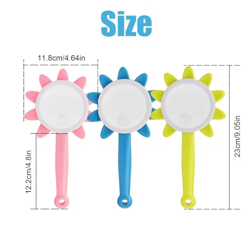 Rongon 10X Kids Magnifying Glass 3PCS Handheld Magnifier (Pink/Blue/Green) - color: Pink/Blue/Green