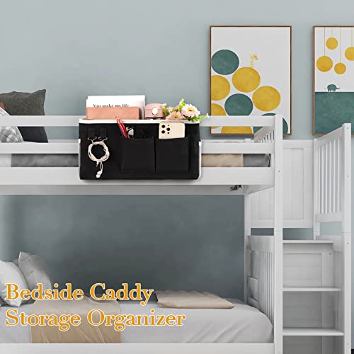 Bedside Caddy Bedside Storage Bag for Headboards/Bunk Bed - color: 1PC Black