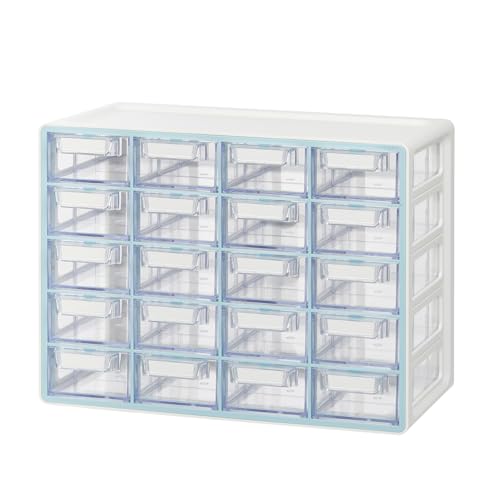 Blue Ginkgo 20-Drawer Storage Cabinet Organizer, Blue, Made in Korea - color: BLUE, size: 20 Drawer