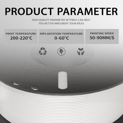1.75mm Skin PLA+ Filament Accuracy +/- 0.02mm, 1kg Spool (2.2lbs) - color: Skin