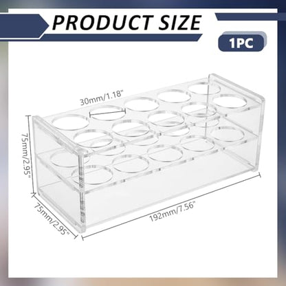 10 Holes Clear Acrylic Test Tube Rack 30mm Diameter for 50ml Tube - size: 30mm