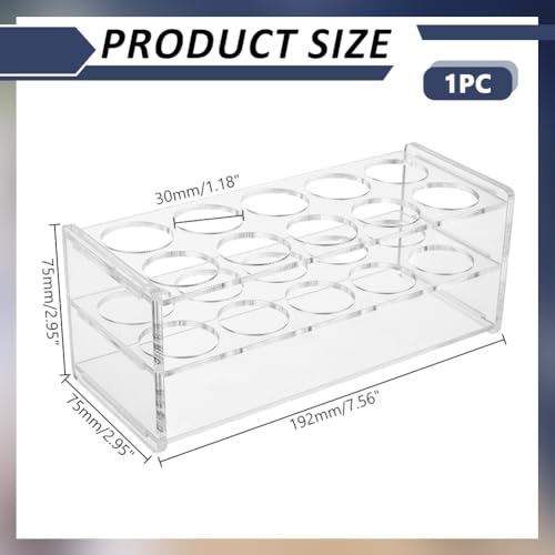 10 Holes Clear Acrylic Test Tube Rack 30mm Diameter for 50ml Tube - size: 30mm