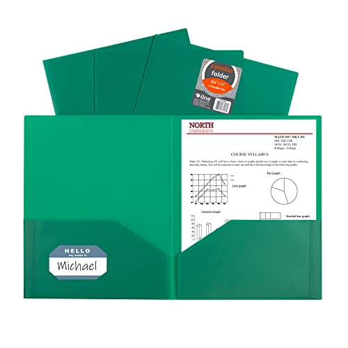 C-Line Heavyweight Poly Portfolio, Green, 25 Pack (33953) - color: Green, size: 25-Pack