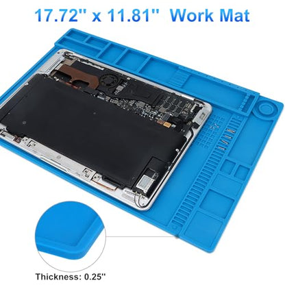 STREBITO Silicone Soldering Repair Mat Magnetic Work Mat 17.7''x11.8''