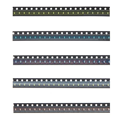 100pcs 5 Types Colors 0603 SMD LED Diode Lights Chips Kits. - style: 0603