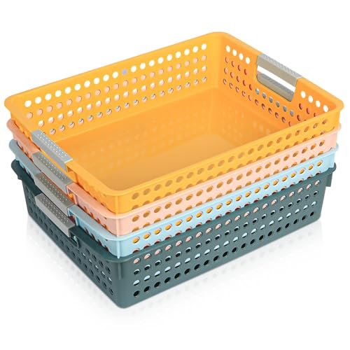 4Pcs Classroom Organization and Storage Paper Tray Holds,Holds 4A Paper - color: 4 Color