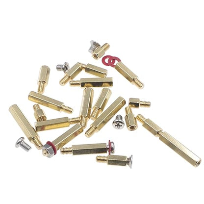 230PCS M4 Brass Male-Female Hex Standoffs, Screws Nuts & Washers Kit - size: M4