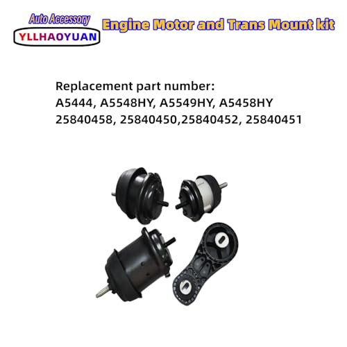 Yllhaoyuan Engine Motor Transmission Mount Kit for Traverse/Acadia 3.6L - size: 2009-2017 Buick Enclave 3.6L