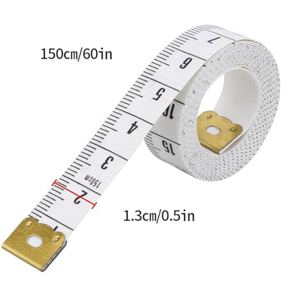 BoAn Tape Measure,8 PCS Measuring Tape for Body Fabric Sewing Tailor Cloth,Retractable Soft Sewing Tape Measures,Double Scales Rulers,60-Inch