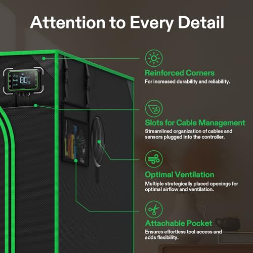 VIVOSUN P336 PRO Grow Tent 3x3 Indoor Growing Tents 36"x36"x 72" - size: 36"x36"x72"