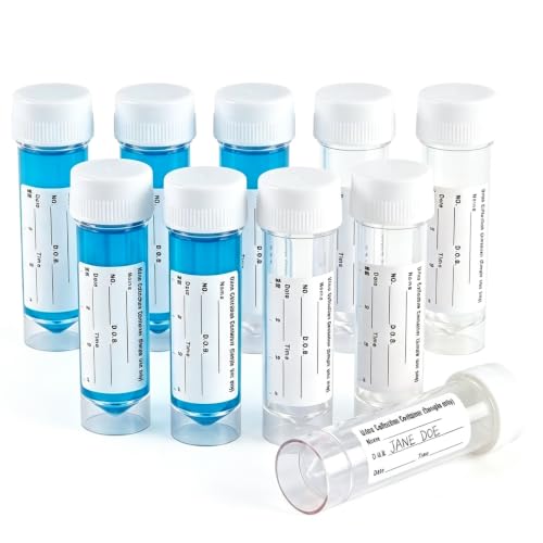10Pcs Stool Sample Collection Kit,30ml Sample Containers with Label - color: Whtie