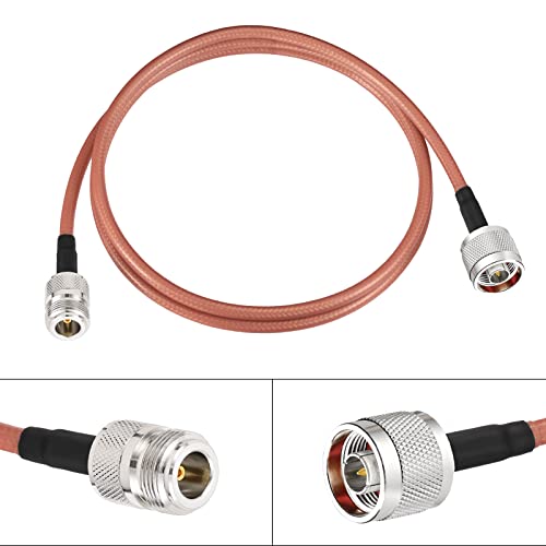 Eightwood N Female to N Male Jumper RG400 Low Loss Coax Cable 3 Feet - color: female-male 3 feet