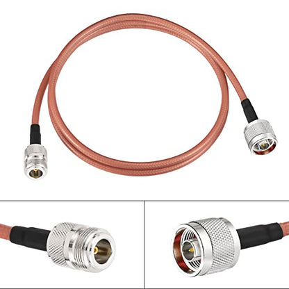 Eightwood N Female to N Male Jumper RG400 Low Loss Coax Cable 3 Feet - color: female-male 3 feet