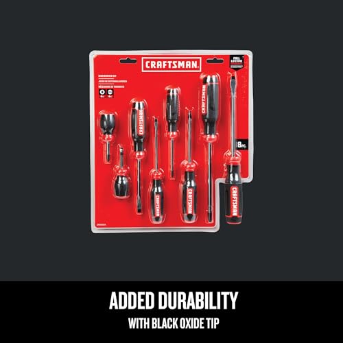 CRAFTSMAN Screwdriver Set,Bi-Material,8 Piece Set (CMHT65075N),(Pack of 4) - style: NEW Screwdriver Set, 8 Piece