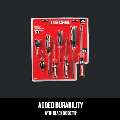 CRAFTSMAN Screwdriver Set,Bi-Material,8 Piece Set (CMHT65075N),(Pack of 4) - style: NEW Screwdriver Set, 8 Piece