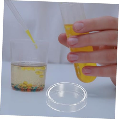 Baluue Glass Petri Dishes High Borosilicate Cell Culture Dishes 2.55 inch Clear Laboratory Supplies Set of 5 Stackable Petri Dish Glass for School Experiments Biology Microbiology Lab Analysis