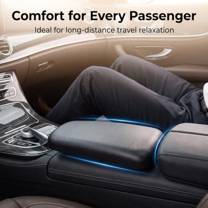 2 PCS Car Armrest Cushion, Elastic Elbow Rest Pad for Car Door Console, Soft Leg Support Pillow for Driving Comfort, Universal for Most Trucks Sedans and Vehicles (Black)