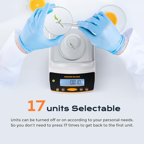 Bonvoisin Lab Analytical Balance 500g x 0.001g Precision Digital Scale .001 Gram Accuracy Laboratory Scientific Milligram Scale 17 Units Selectable