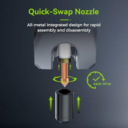 Creality K2 Pro Nozzle 0.4mm, Upgrade K2 Pro Unicorn Quick Swap Nozzle with Titanium Alloy Heat Break, Copper Alloy Hardened Steel, High Flow High Speed Printing for Creality K2 Pro Combo Hotend - style: K2 Pro-0.4mm
