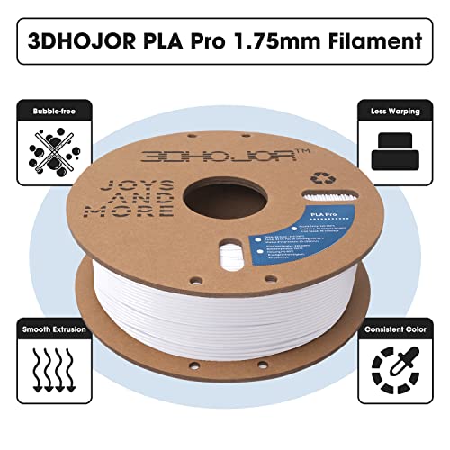 3DHoJor PLA+ 3D Printer Filament Cold White,1KG - color: Cold White
