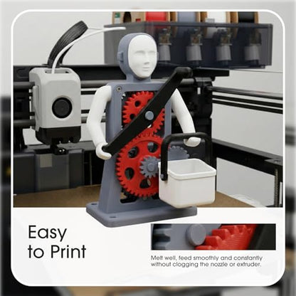 eSUN PLA+ Filament 4KG Fire Engine Red+Grey+Cold White+Black - color: Fire Engine Red + Grey + Cold White + Black, size: 4KG