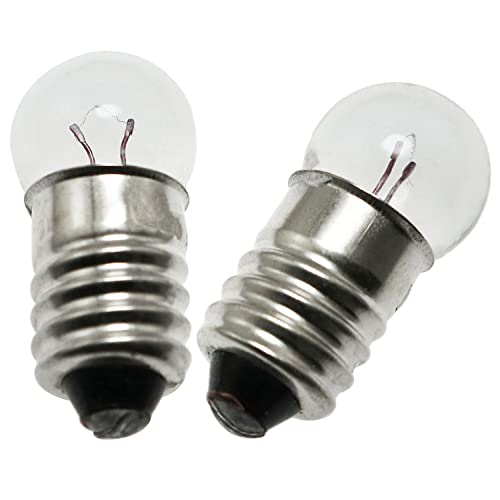 Mini Light Bulb Kit 10PCS E10 1.5V/0.3A Miniature Screw Base Light Bulbs and 10PCS E10 Golden Light Socket Bulbs Lamps Base Holders for Home Experiment Circuit Electrical Test Accessories - size: 1.5V/0.3A