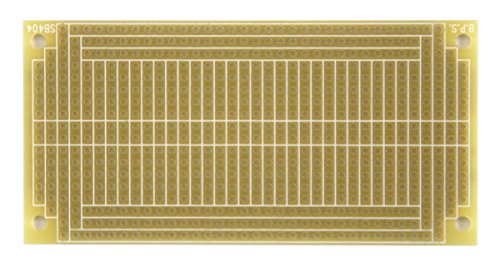 SB404 Solderable PC BreadBoard, 1 Sided PCB, Matches BB400 breadboards with Power Rails, 3.75 x 1.85in (95.3 x 47.0mm)