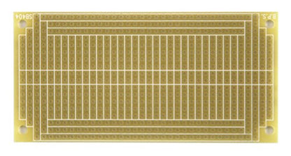 SB404 Solderable PC BreadBoard, 1 Sided PCB, Matches BB400 breadboards with Power Rails, 3.75 x 1.85in (95.3 x 47.0mm)