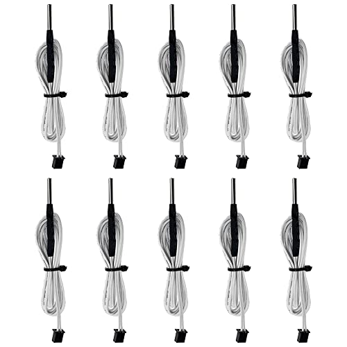 WINSINN HT-NTC100K Thermistor Sensor, Ender 3 v2 Upgrade 3x15 3950 XH2.54 2Pin, Compatible with Ender 3 5 Pro CR6 CR10 Series 3D Printer Hotend (Pack of 10Pcs)