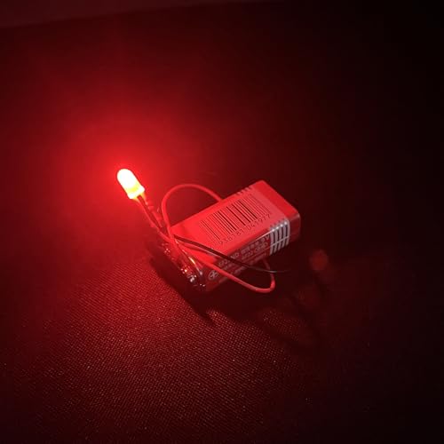 50PCS 5mm Red Pre-Wired LEDs, 3-12V DC with Inline Resistors - color: Red / 50 Pcs