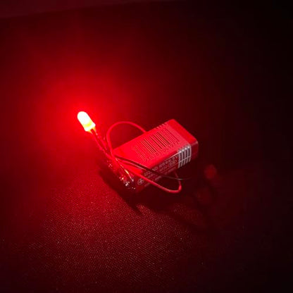50PCS 5mm Red Pre-Wired LEDs, 3-12V DC with Inline Resistors - color: Red / 50 Pcs