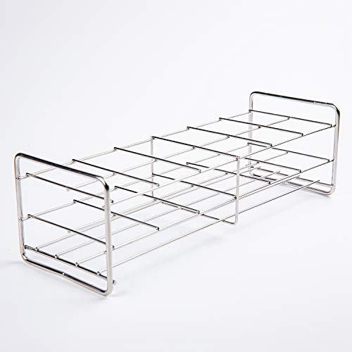 Stainless Steel Test Tube Rack,12 Holes,Outer Diameter Permitted of Tubes 39-41mm,Wire Constructed, 6x2 Format,Adamas-Beta - size: 39-41mm 6×2