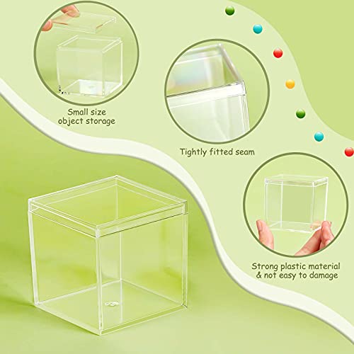 8 Pcs Clear Acrylic Box with Lid, 1.77 x 1.77 x 1.77 Inch, Classic Style - size: 1.77 x 1.77 x 1.77 Inch, style: Classic style