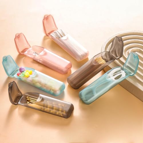 4 Pcs Mini Storage Boxes, Clear Lid Organizer Containers, Random Colors(MIXED)