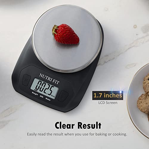 NUTRI FIT Digital Food Scale Small Kitchen Scales Weight in Grams Oz Black - color: Elegant Black