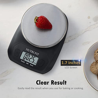 NUTRI FIT Digital Food Scale Small Kitchen Scales Weight in Grams Oz Black - color: Elegant Black