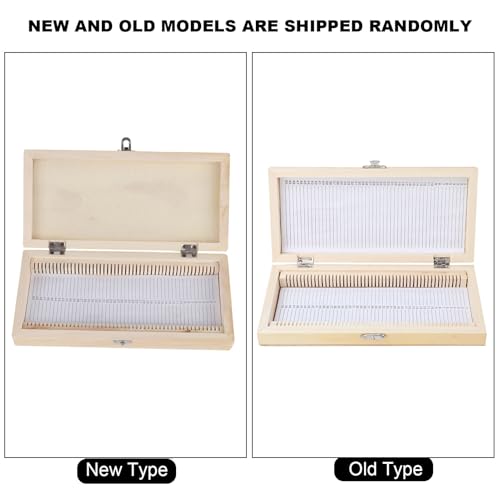 Agatige 50PCS Microscope Slide Box, Large Capacity Slide Storage Box Case Professional Prepared Microscope Slides Microscope Box for Scientific Research Education and Collection
