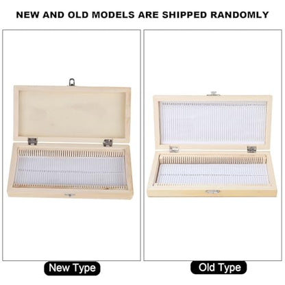 Agatige 50PCS Microscope Slide Box, Large Capacity Slide Storage Box Case Professional Prepared Microscope Slides Microscope Box for Scientific Research Education and Collection