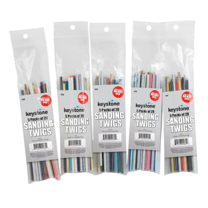 Keystone 100 Pcs Sanding Twigs Kit Ideal for Woodworking - size: 100 Piece Sanding Twigs Kit